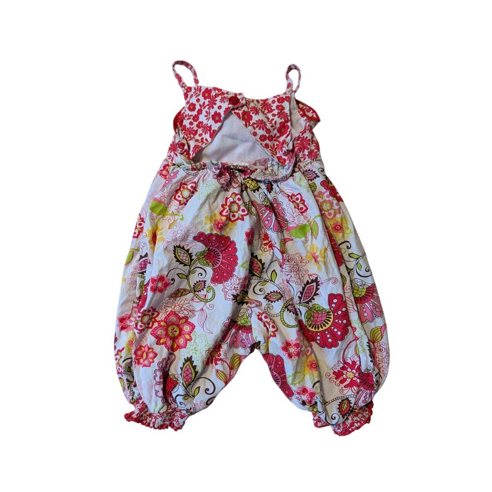 Bonnie Baby Girls Harem Romper Jumpsuit Overalls Size 12 Month Floral Multicolor